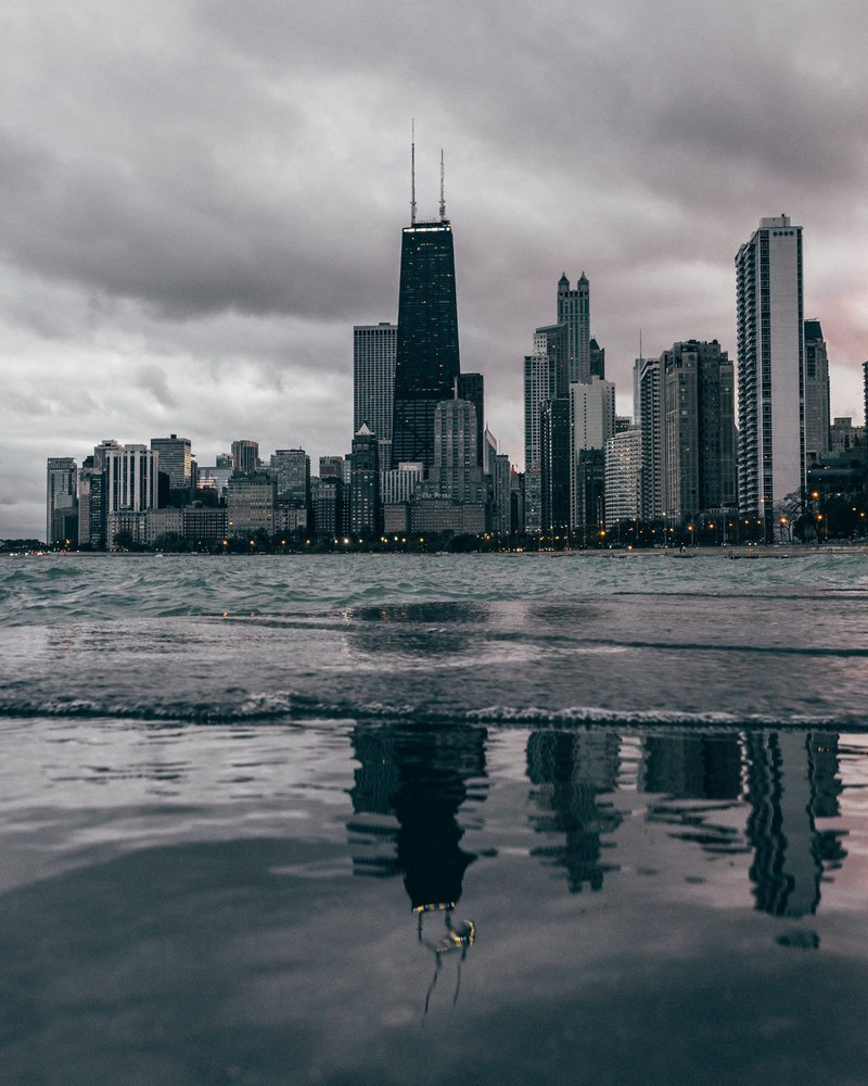city water reflection and grey hd, 4k