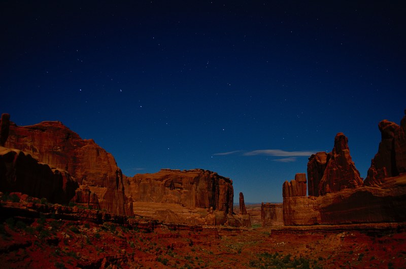 rock formations in the desert, _big dipper over park avenue 4k