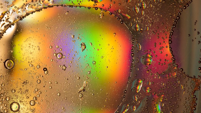 abstraction, macro, bubbles, colorful, 4k