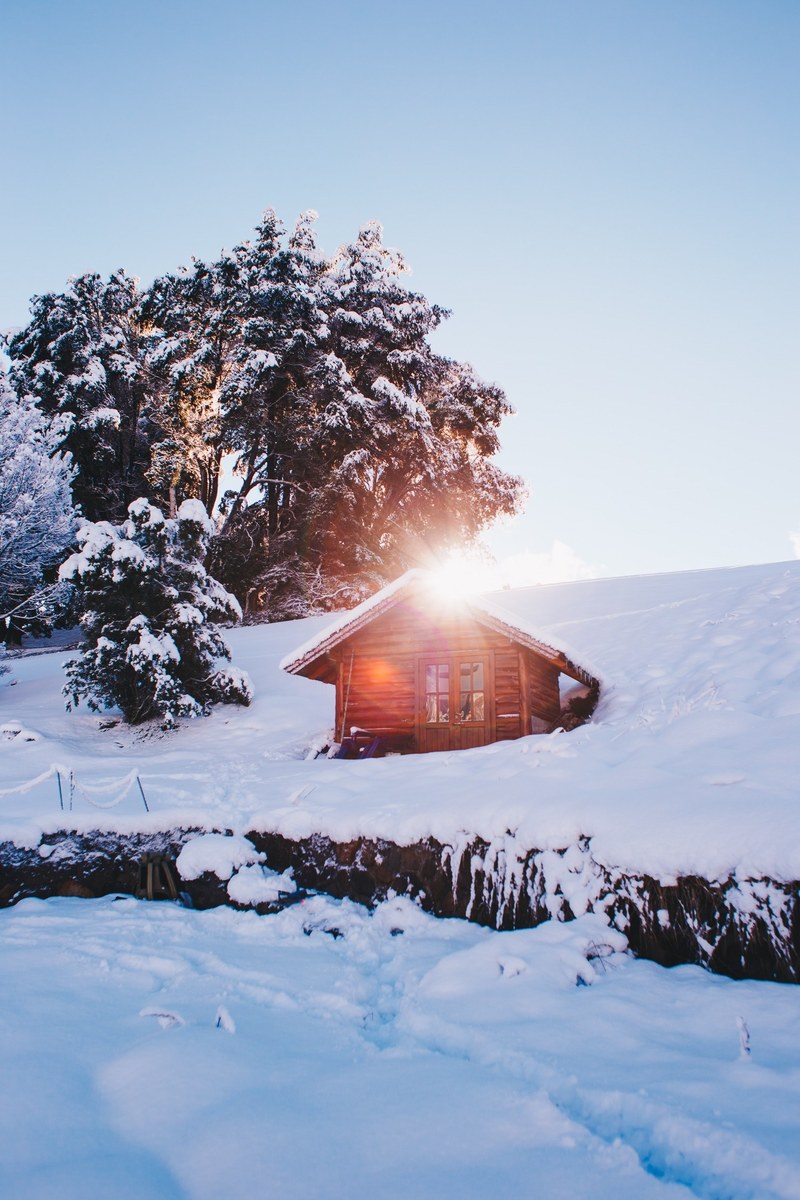 sunset in the cabin log 4k
