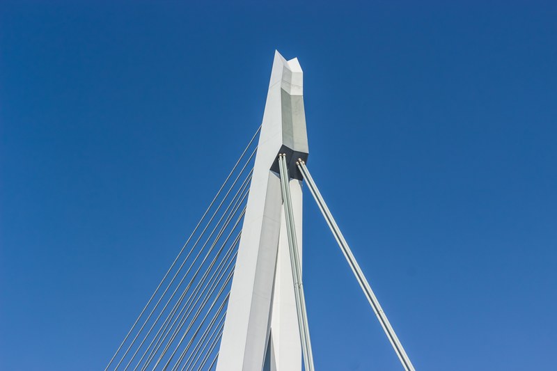 the erasmus bridge in rotterdam the netherlands_ 4k