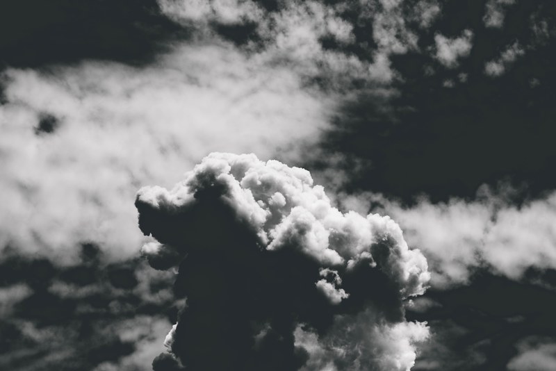cloud cloudscape cloudy and black and white 4k