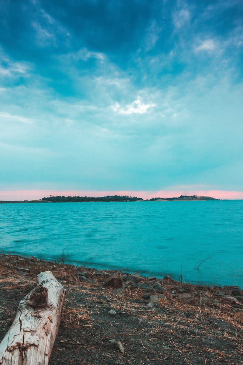 sunset at the lake 4k