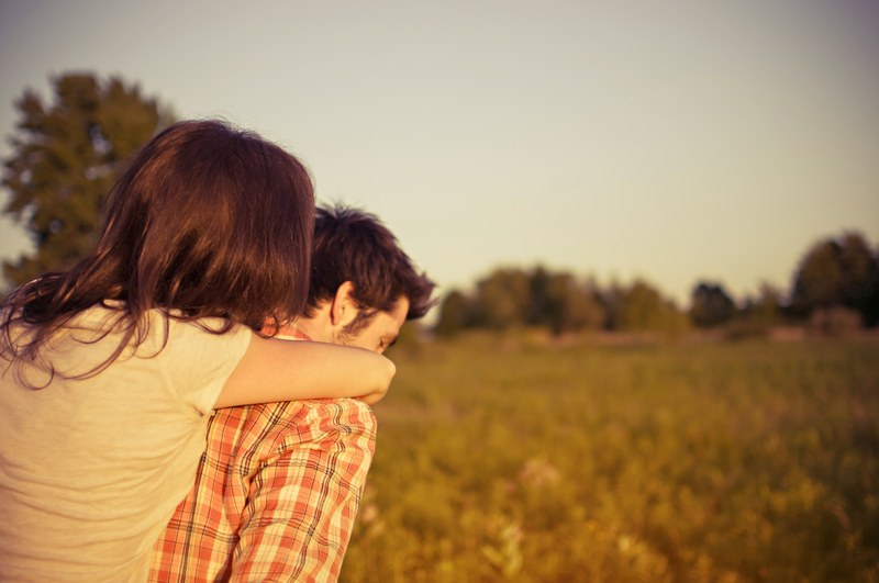couple person hug and girl 4k