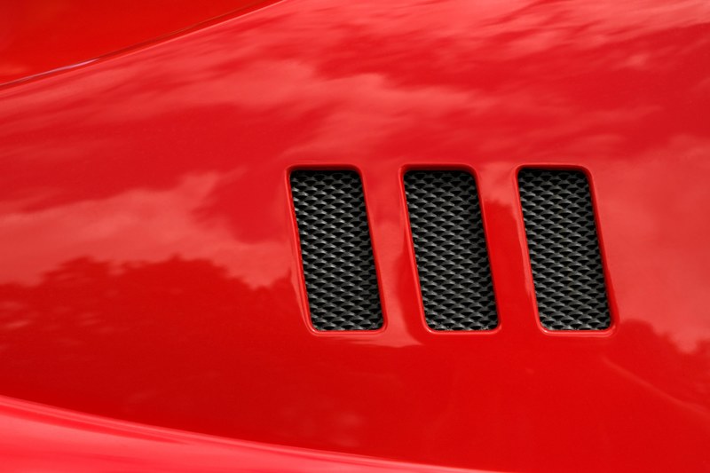 red car vent and engine 4k