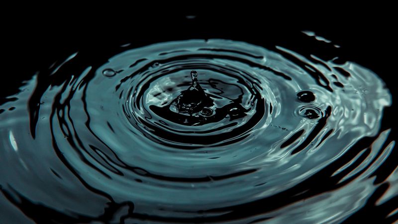 drop, spray, circles, water, 4k