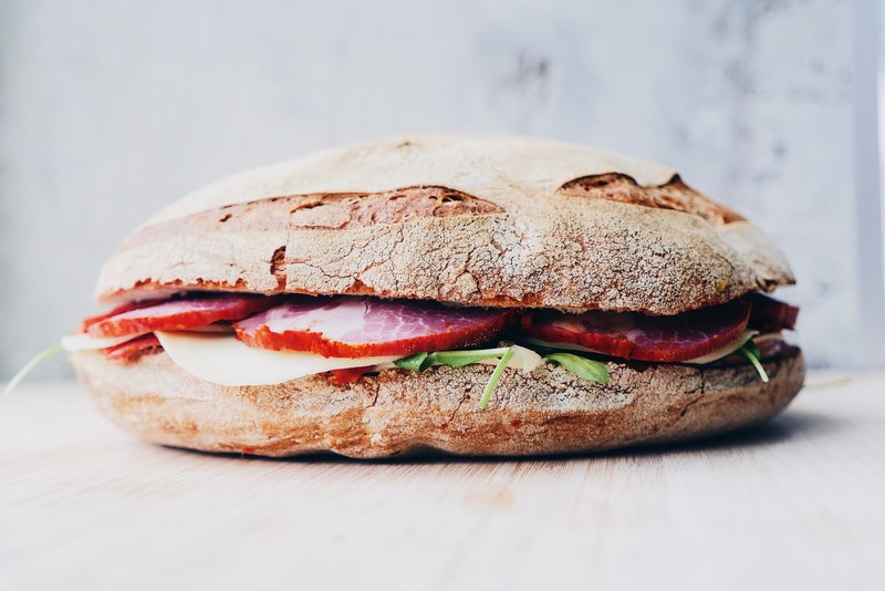 a sandwich made on a roll with meat lettuce and cheese from kitson amp co sandwiches, deli sandwich 4k