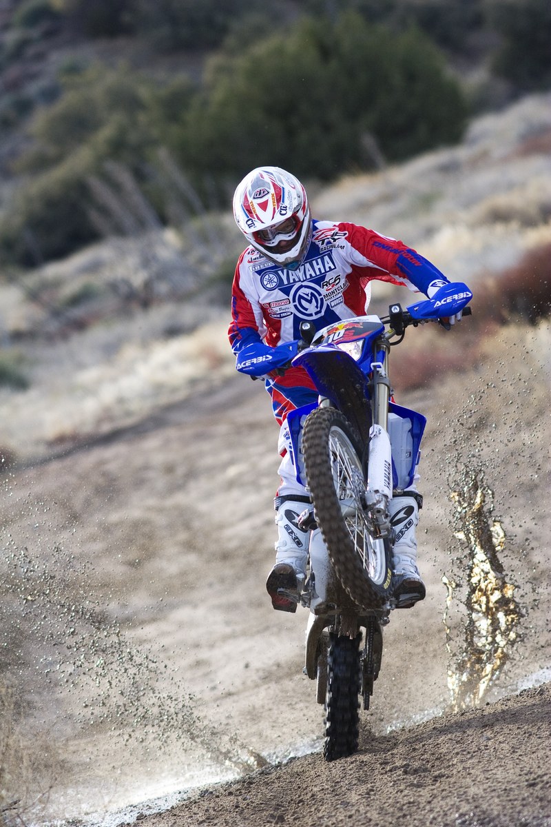 a man riding a dirtbike offroad in gorman, dirtbiking in gorman 4k