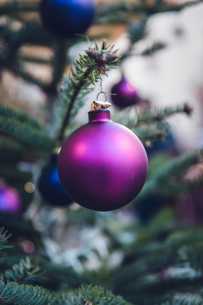 bauble decoration christmas and christmas tree hd, 4k