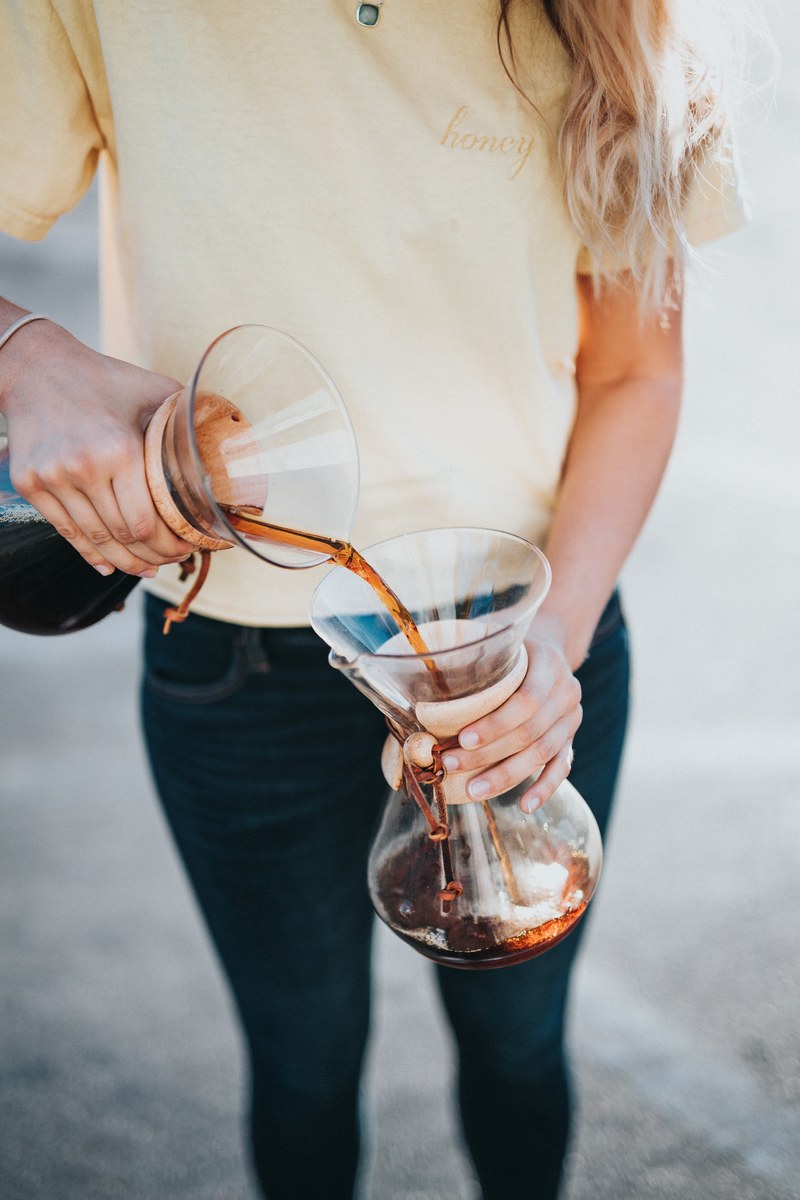 woman coffee filter and hand hd, 4k
