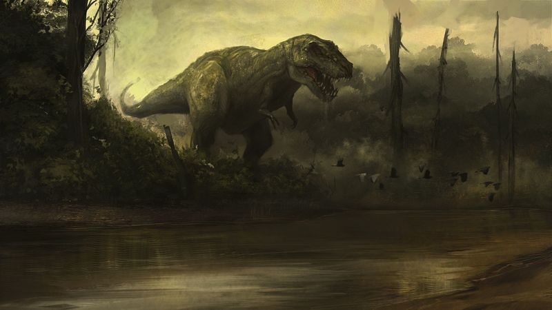 dinosaur, fangs, aggression, 4k