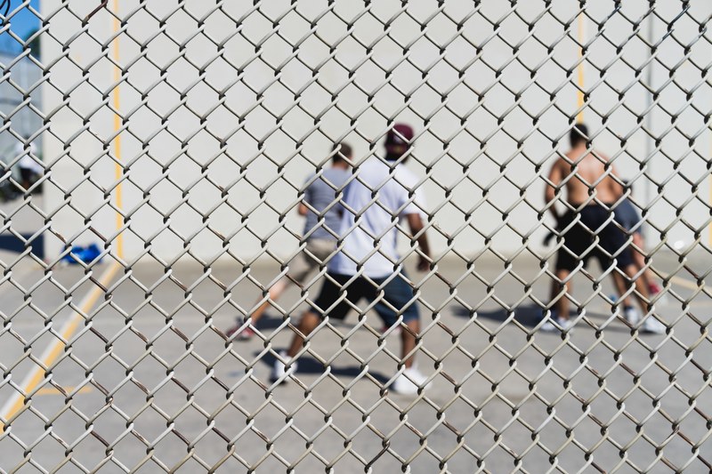 fence chain link fence sport and game 4k