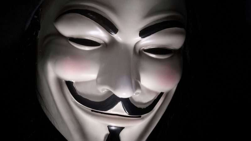 mask, anonymous, hat, dark, 4k