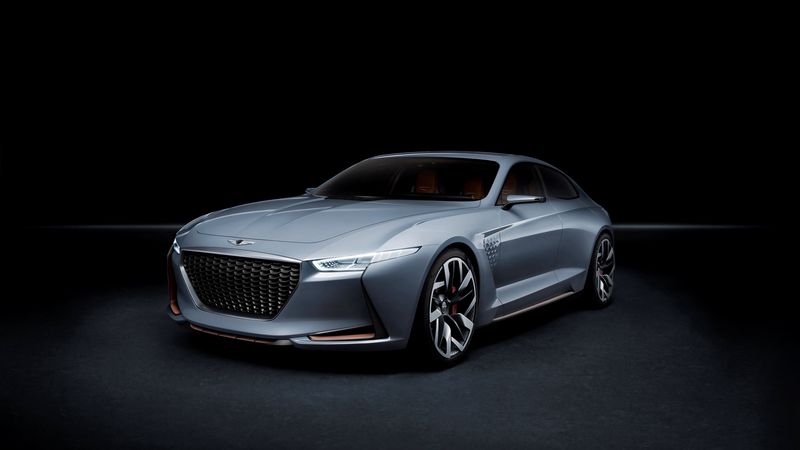 hyundai, genesis, concept, side view, 4k
