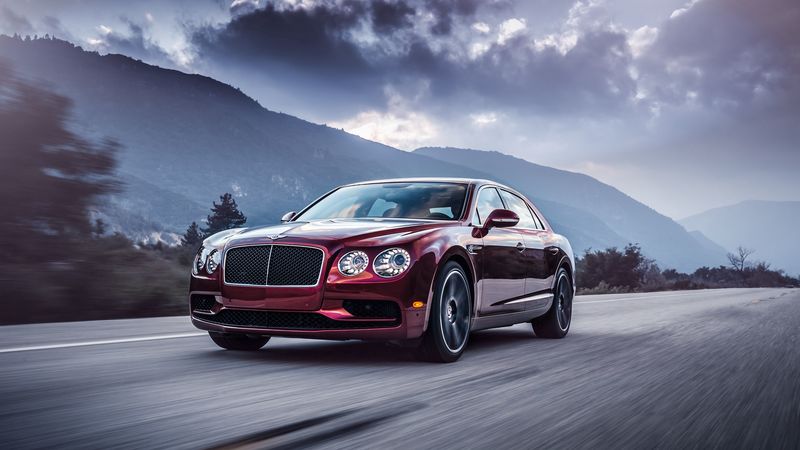bentley, flying spur, movement, 4k