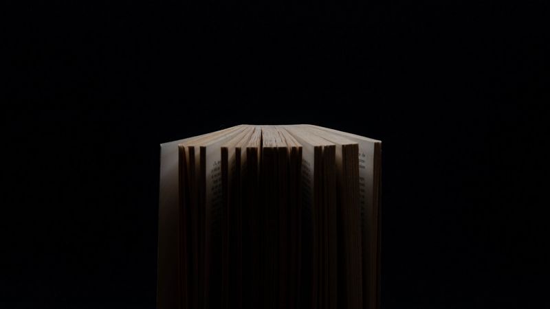 book, pages, dark, 4k