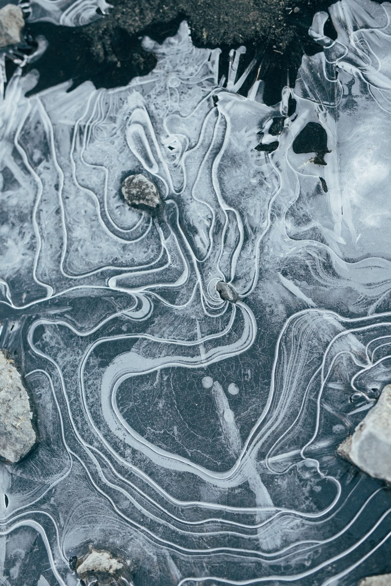 pattern frozen line and water hd, 4k