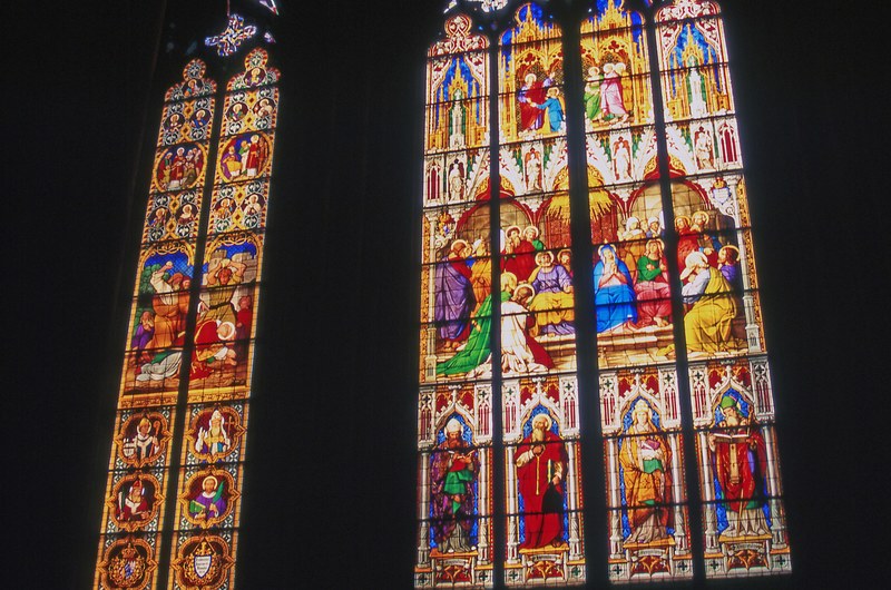 stained glass windows of cologne cathedral 4k