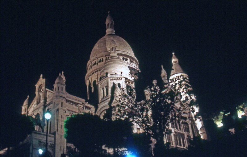 sacre coeur by night 4k