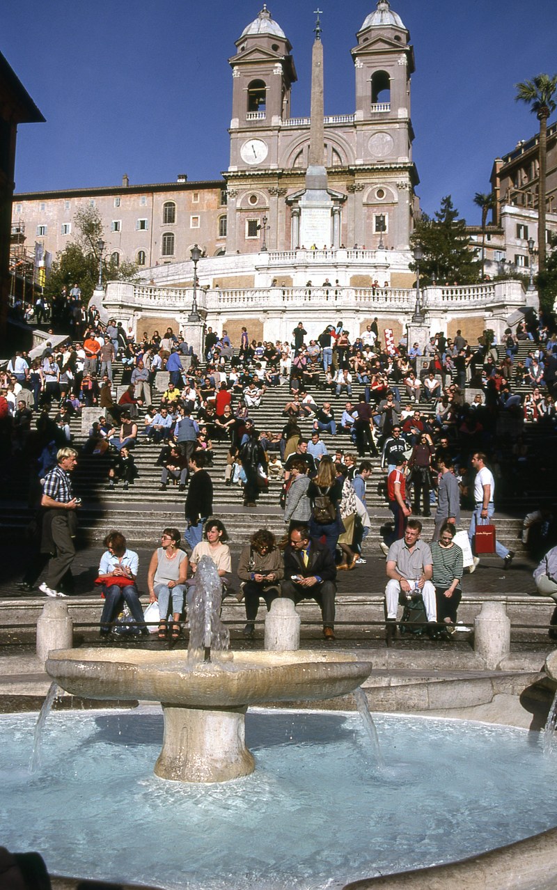 spanish steps in rome 4k