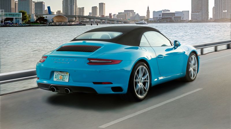 porsche, 911, carrera s, rear view, 4k