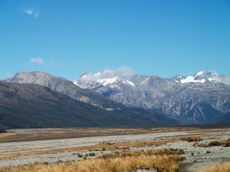 view of the southern alps new zealand 4k