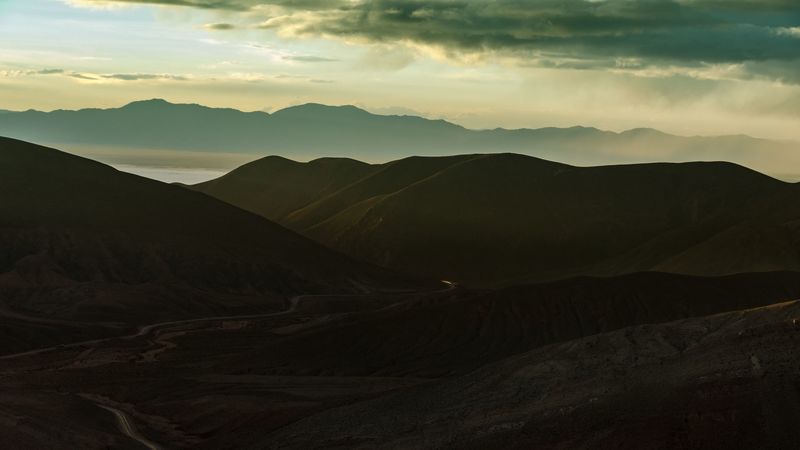 mountains, skyline, panorama, 4k