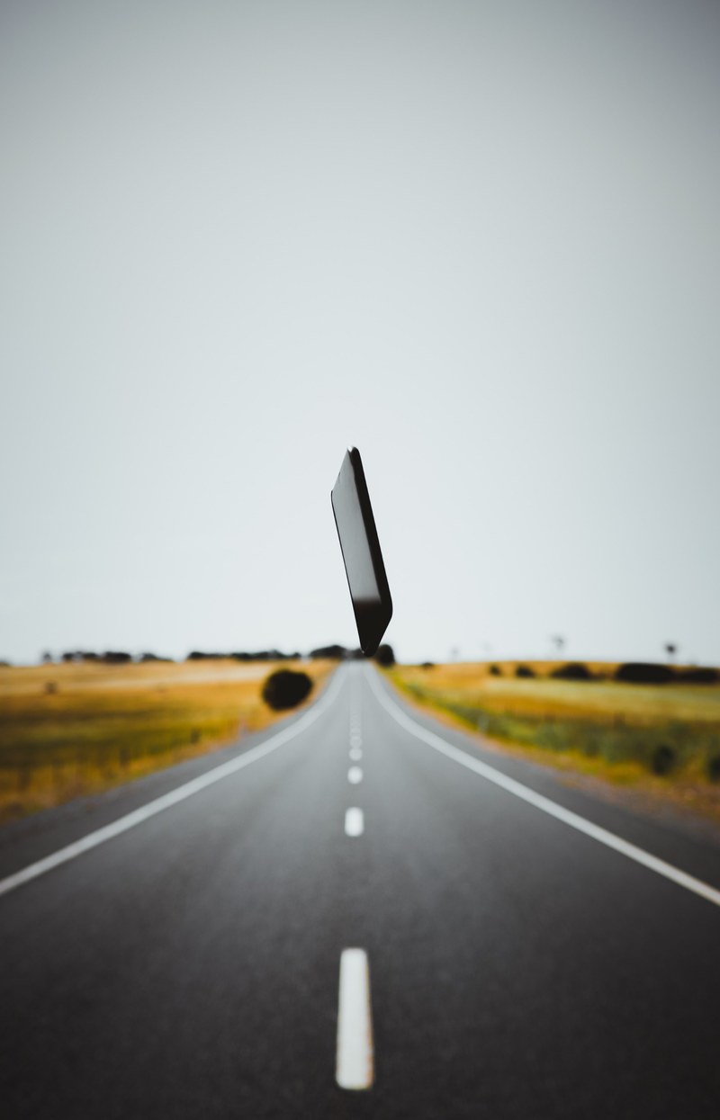 phone road mobile phone and grass hd, 4k