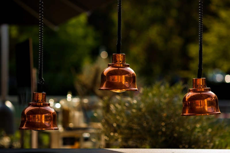 light lamp copper and bronze 4k