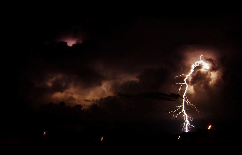 thunderstorm in the desert 4k