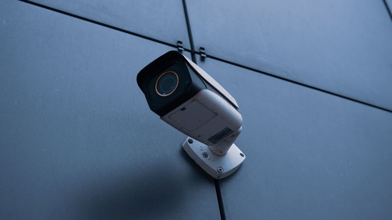 camera, surveillance, wall, 4k