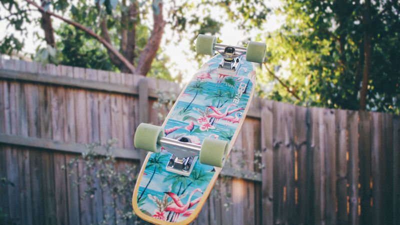 skateboarding, sports, fence, 4k