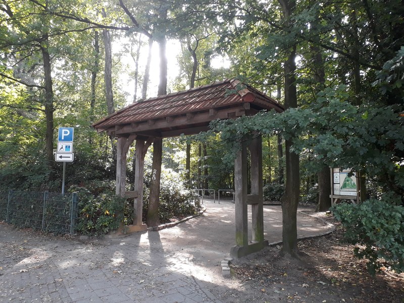 eingang zum stadtpark in emsdetten 4k