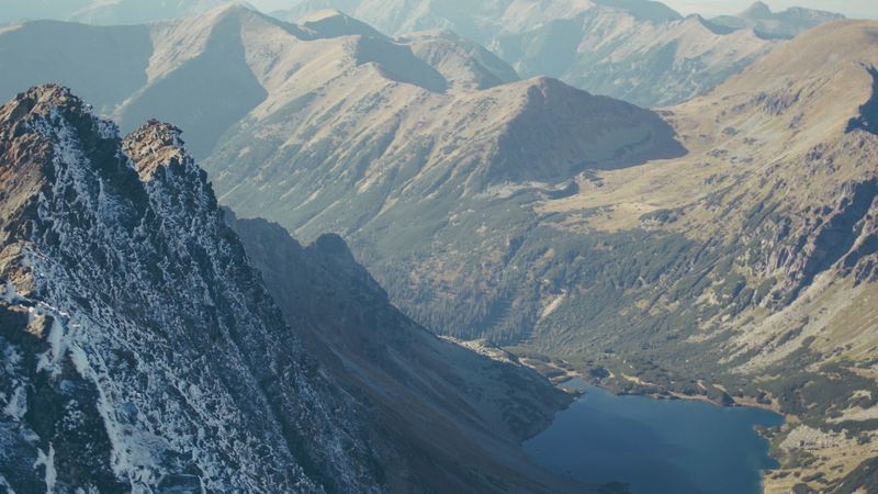 mountain, lake, valley, 4k