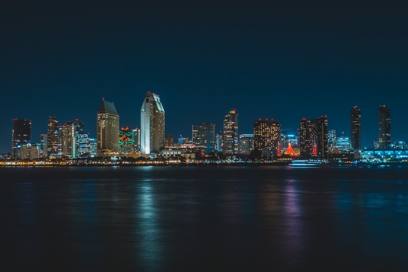 city urban night and dark 4k