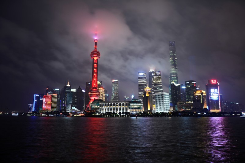 shanghai skyline 4k