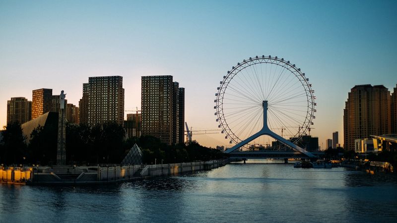 ferris wheel, city, entertainment, 4k