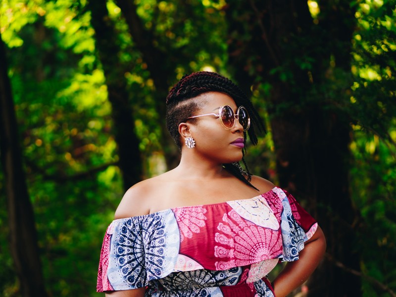 woman female african american and dress 4k
