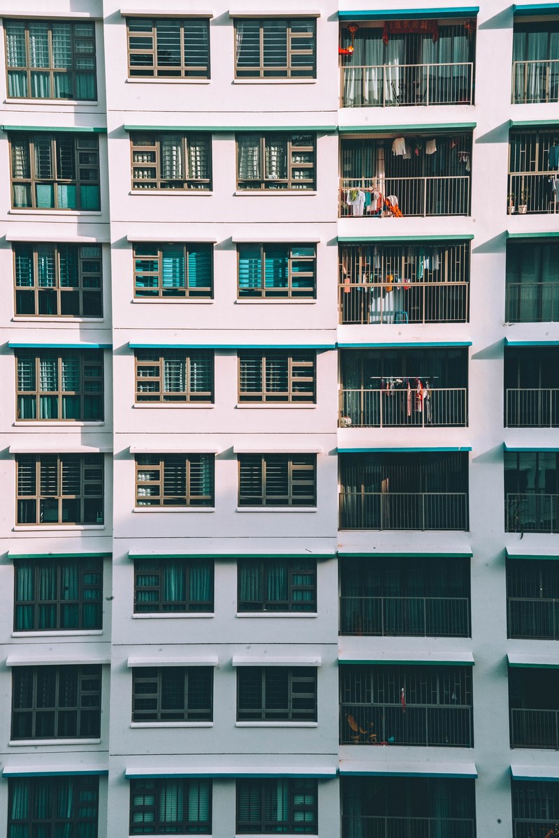 building apartment building flats and balcony hd, 4k