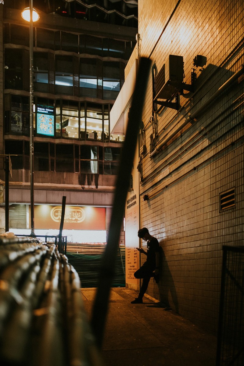 alleyway alley leaning against wall and person hd, 4k