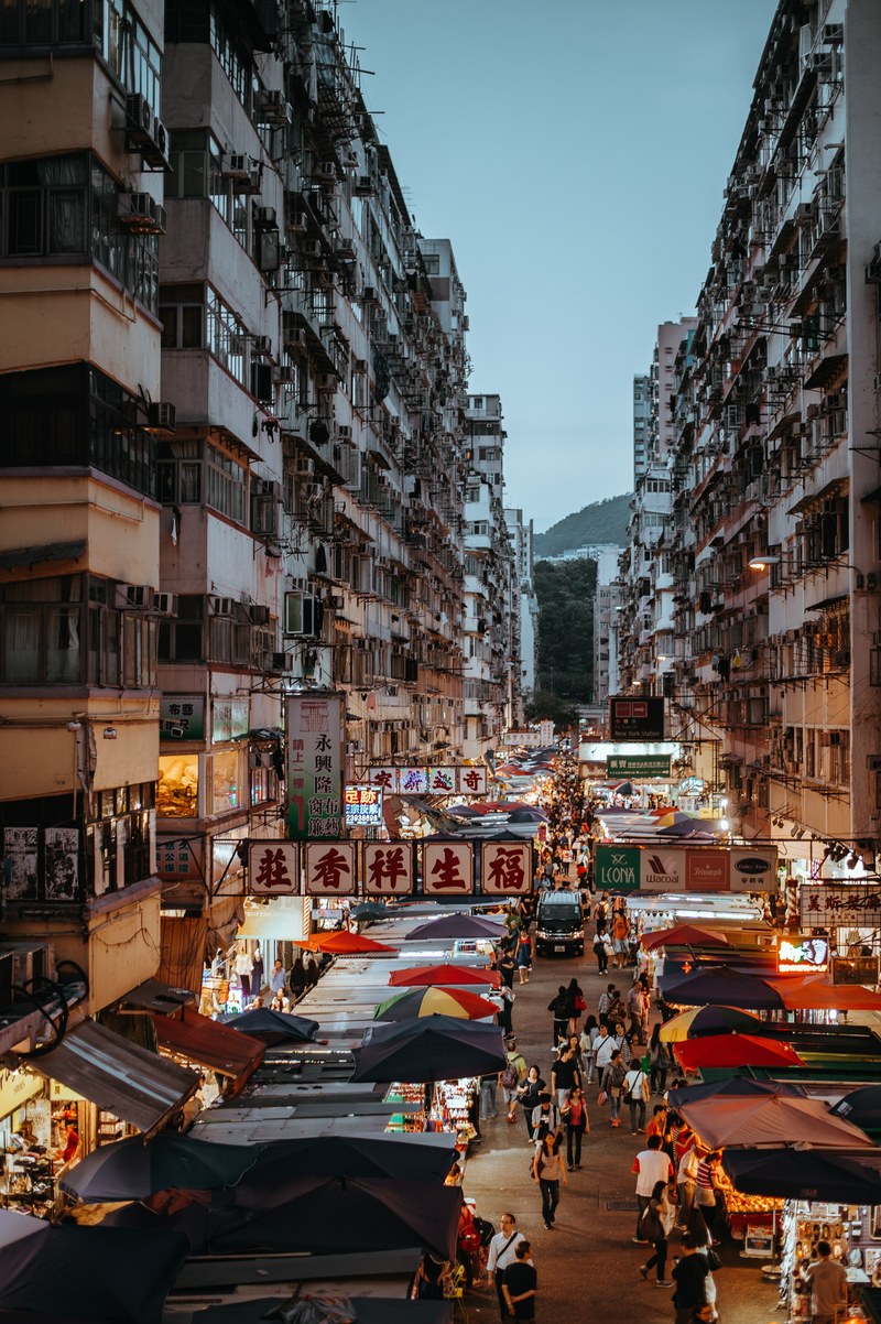 hong kong by night 4k