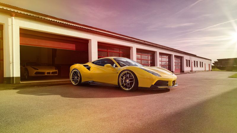 ferrari, 488 gtb, novitec, rosso, 4k