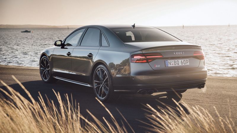audi, s8, rear view, 4k