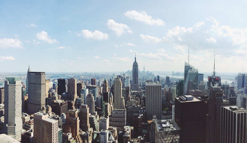 america panorama empire state building and skyine 4k