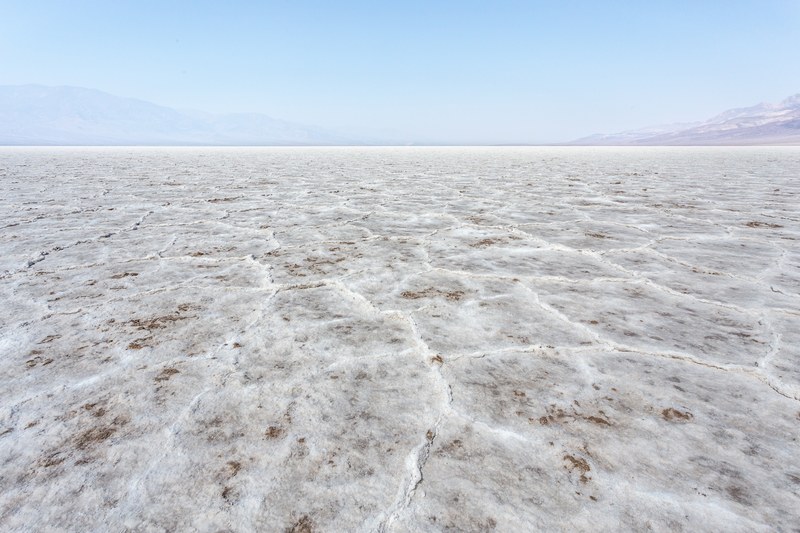 the salt flats in badwater basin 4k