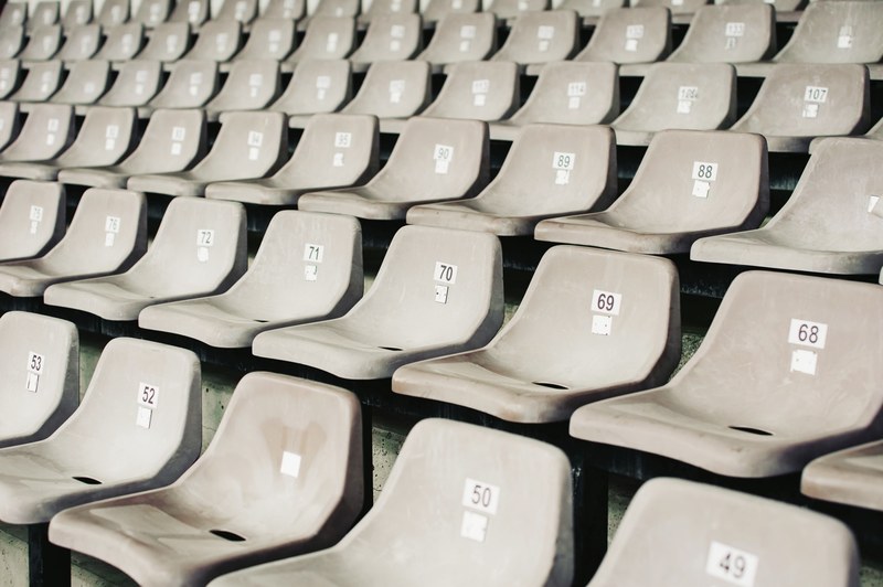 numbered seats in a sports stadium, stadium seats 4k