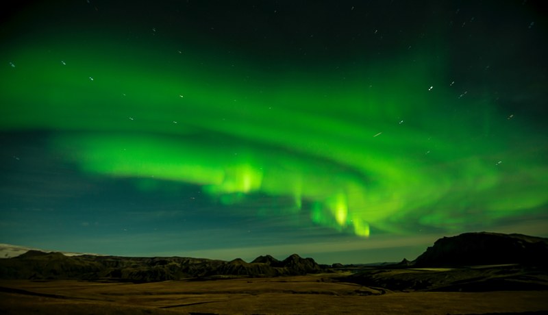 landscape northern light north and night 4k