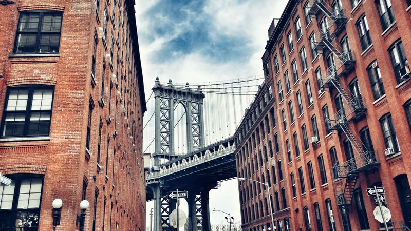 building, bridge, sky, multi-storey, 4k