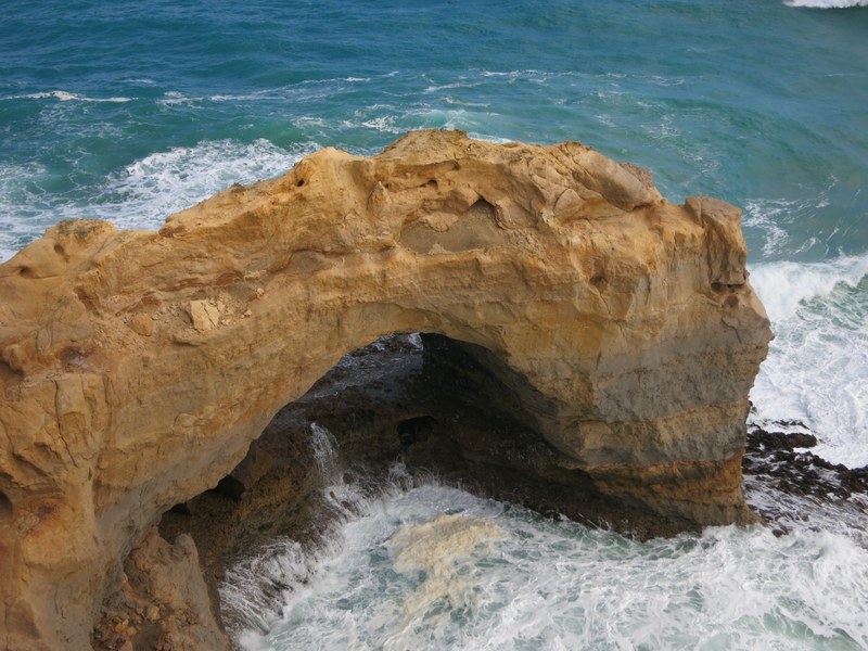 rock erosion hole and outcrop 4k