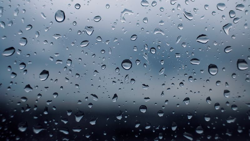drops, glass, rain, macro, 4k